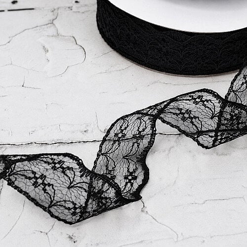 Dantel Şerit Kurdele 2 cm 25 Metre Siyah - Toptanalim (1)