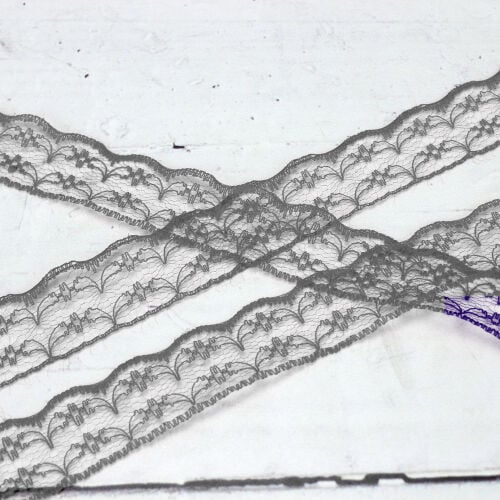 Dantel Şerit Kurdele 2CM Gri 25 metre - 3
