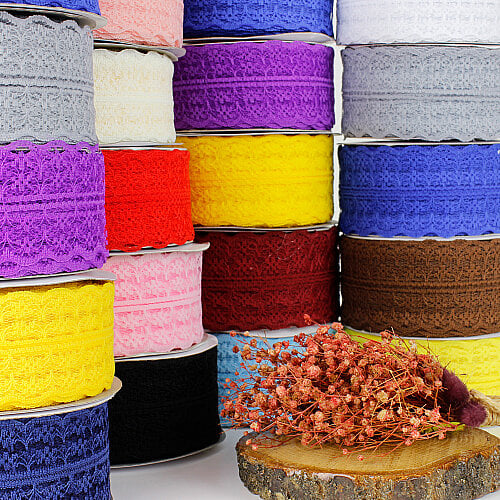 Dantel Şerit Kurdele 4 cm 25 Metre Mor - Toptanalim (1)