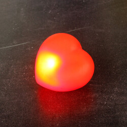 Dekoratif Işıklı Plastik KalpTasarım Lamba 7CM - 5