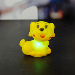 Dekoratif Renk Değiştiren Işıklı Plastik Köpek Tasarım Gece Lambası 8CM - 4