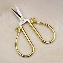 Desenli Vintage Makas Gold - 2