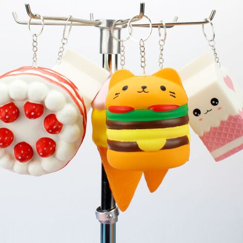 Dev Fast Food Squishy Anahtarlık 12'Li Paket - 1