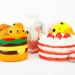 Dev Fast Food Squishy Anahtarlık 12'Li Paket - 3