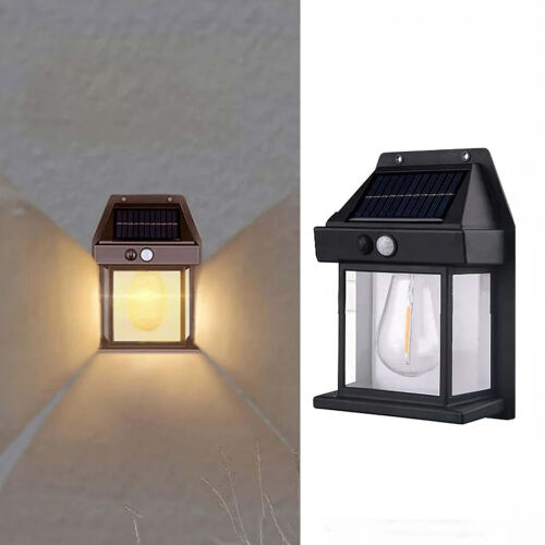 Dış Mekan Güneş Enerjili Işıklar,Su Geçirmez Yüksek Parlaklıklı Led Ampul Hareket Sensörlü Duvar Lambası - 2