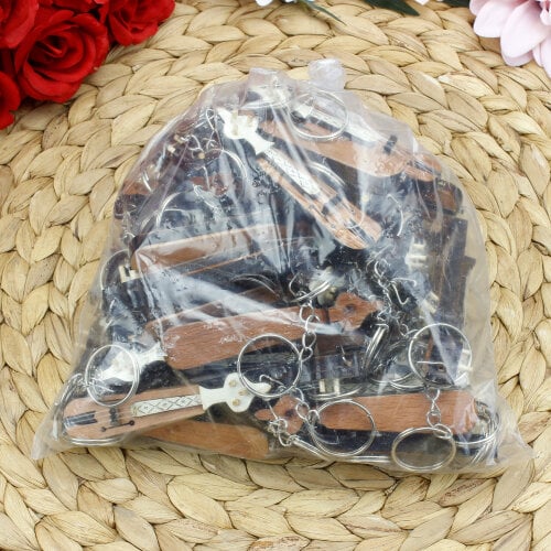 El Yapımı Ahşap Kemençe Anahtarlık 12'Li Paket - 3