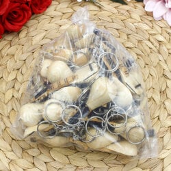 El Yapımı Ahşap Saz Anahtarlık 12'Li Paket - 3