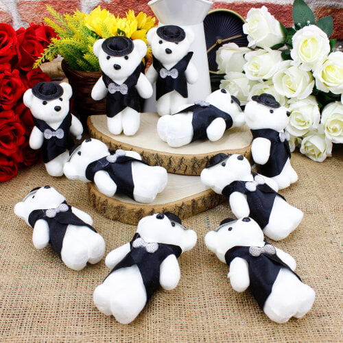 Elbiseli Damat Strafor Ayıcık 12CM 10'lu paket - Toptanalim