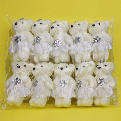 Kırmızı Elbiseli Strafor Buket Ayıcık 12CM 10'lu paket - 2