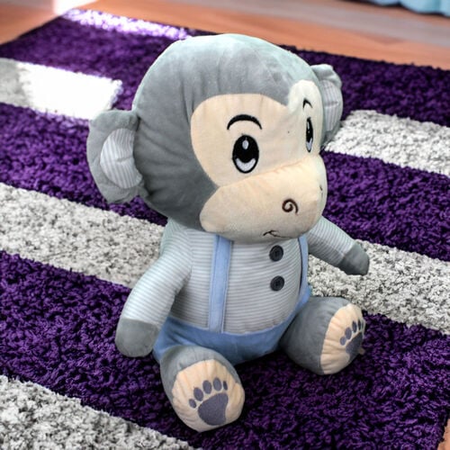 Elbiseli Maymun Peluş 45CM Gri - Platin Gift (1)
