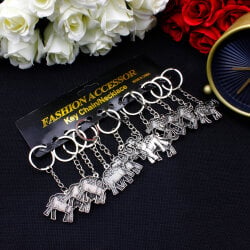 Fil Figürlü Metal Anahtarlık 12’li Paket - 3