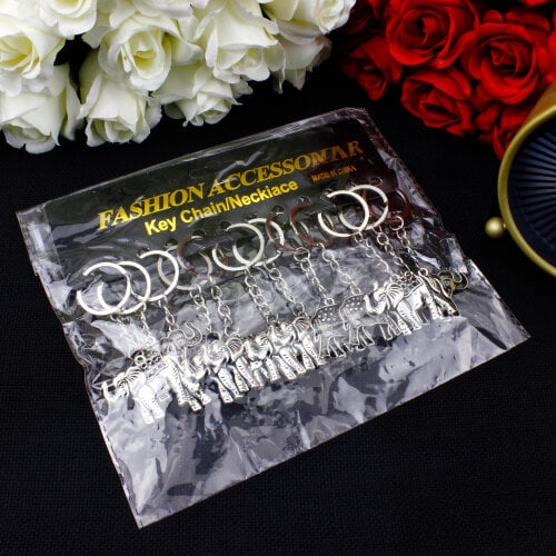 Fil Figürlü Metal Anahtarlık 12’li Paket - 4