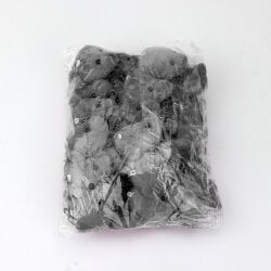 Fiyonklu Peluş Ayıcık Anahtarlık Gri 12'li Paket - 3