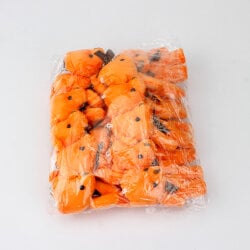 Fiyonklu Peluş Ayıcık Anahtarlık Turuncu 12'li Paket - 3