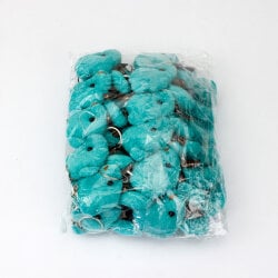 Fiyonklu Peluş Ayıcık Anahtarlık Yeşil 12'li Paket - 3