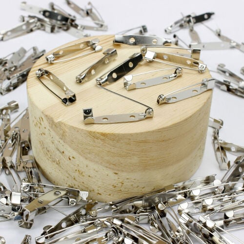 Gümüş Broş iğnesi 50'li Paket 3CM - 1