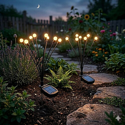 Güneş Enerjili 6 LED Solar Bahçe Lambası 2'li Paket - Toptanalim