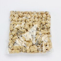 Hareketli Mini Peluş Ayıcık Anahtarlık Kahverengi 4CM 12'li Paket - 3