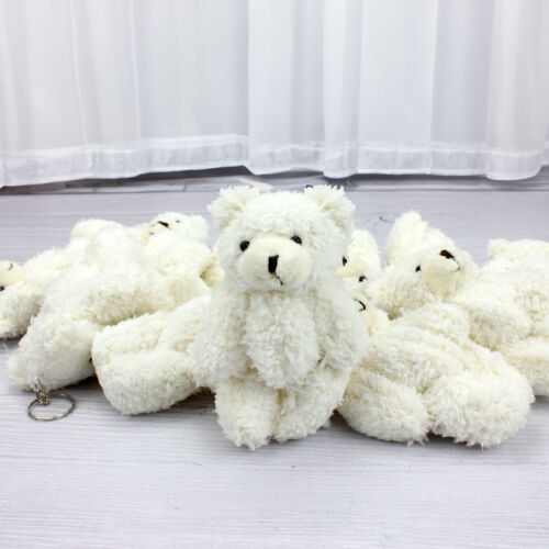Hareketli Tüylü Peluş Anahtarlık Krem 12'Li Paket - 2
