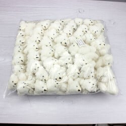 Hareketli Tüylü Peluş Anahtarlık Krem 12'Li Paket - 3