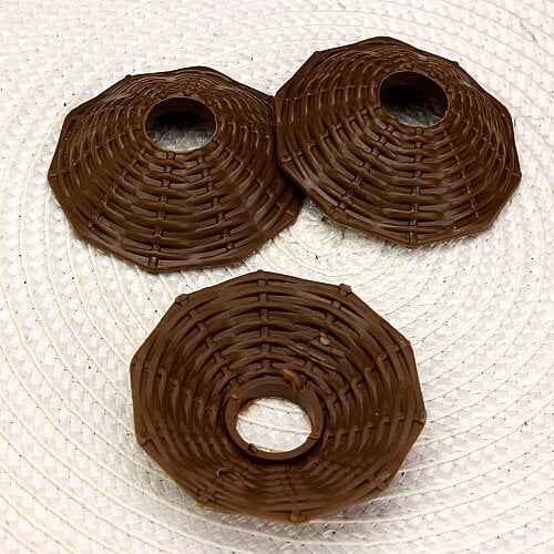 Hasır Görünümlü Abajurluk Kahverengi 6 cm - Toptanalim (1)
