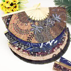Hediyelik Desenli Bambu Şık Yelpaze 10'lu Paket - 1