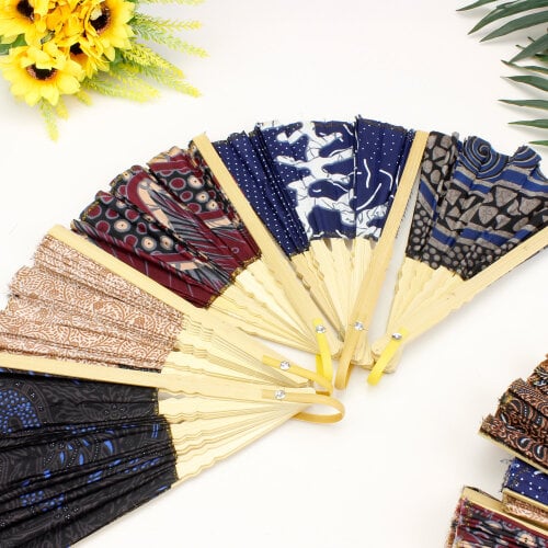 Hediyelik Desenli Bambu Şık Yelpaze 10'lu Paket - 2