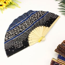 Hediyelik Desenli Bambu Şık Yelpaze 10'lu Paket - 5