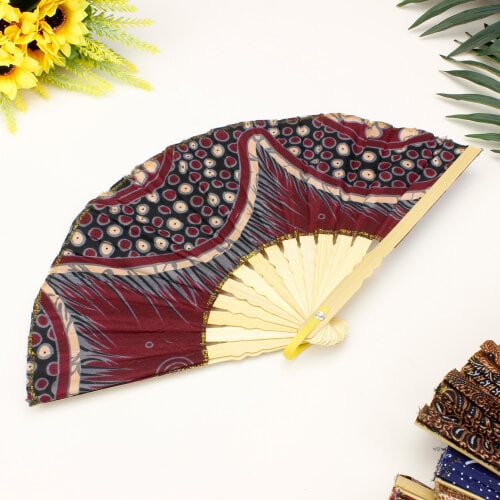 Hediyelik Desenli Bambu Şık Yelpaze 10'lu Paket - 6