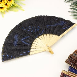 Hediyelik Desenli Bambu Şık Yelpaze 10'lu Paket - 8