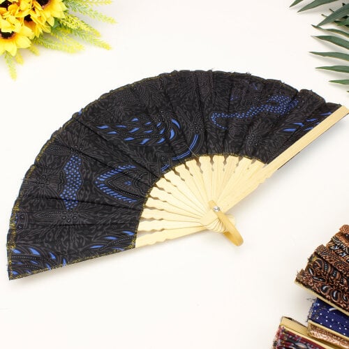 Hediyelik Desenli Bambu Şık Yelpaze 10'lu Paket - 8