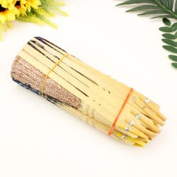 Hediyelik Desenli Bambu Şık Yelpaze 10'lu Paket - 9