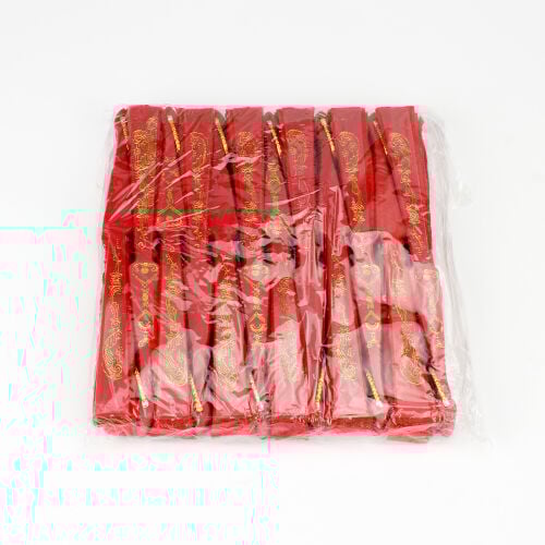 Hediyelik Desenli Şık Serinletici Kırmızı Renk Pullu Yelpaze 12'li Paket - 2