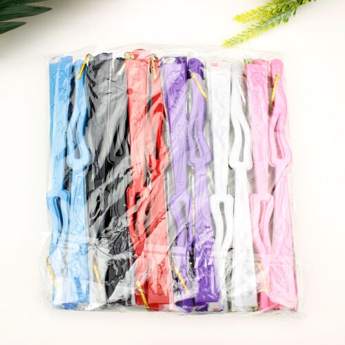 Hediyelik Karışık Renk Çiçek Desenli Şık Yelpaze 12'li Paket - 3