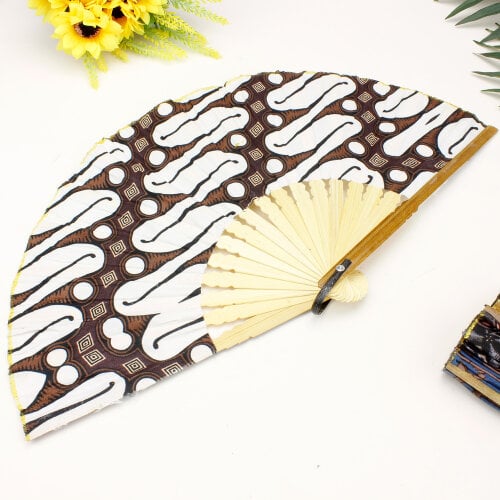 Hediyelik Renkli Desenli Bambu Şık Yelpaze 10'lu Paket - 4