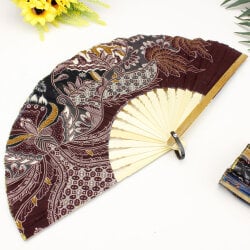 Hediyelik Renkli Desenli Bambu Şık Yelpaze 10'lu Paket - 6