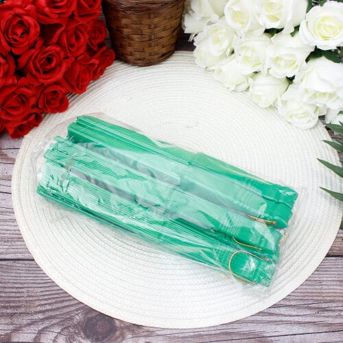 Hediyelik Yeşil Renk Şık Yelpaze 12’li Paket - Toptanalim (1)