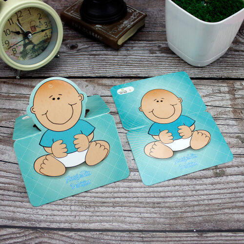 Hoşgeldin Bebek Kart Mavi 15'li Paket - 1