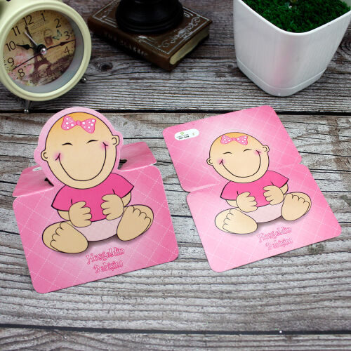 Hoşgeldin Bebek Kart Pembe 15'li Paket - 1