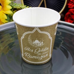 Hoşgeldin Ramazan Karton Bardak Kahverengi 8'li Paket - 2