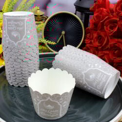 Hoşgeldin Ramazan Muffin Kek Kalıbı Gri 25'li Paket - 1