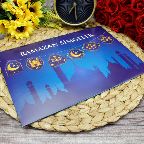 Hoşgeldin Ramazan Simgeler Mavi - 2