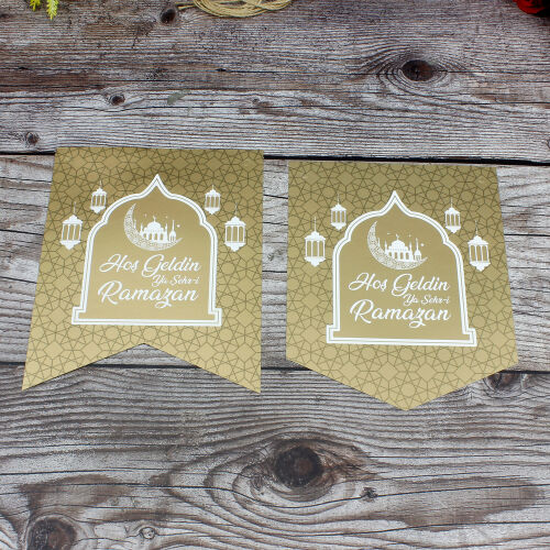 Hoşgeldin Ramazan Yazı Zarf Banner Gold - 2