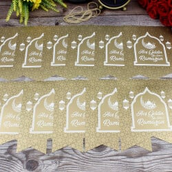 Hoşgeldin Ramazan Yazı Zarf Banner Gold - 1