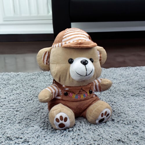 Hugs Baby Kahverengi Elbiseli Peluş Ayıcık 38CM - Platin Gift (1)