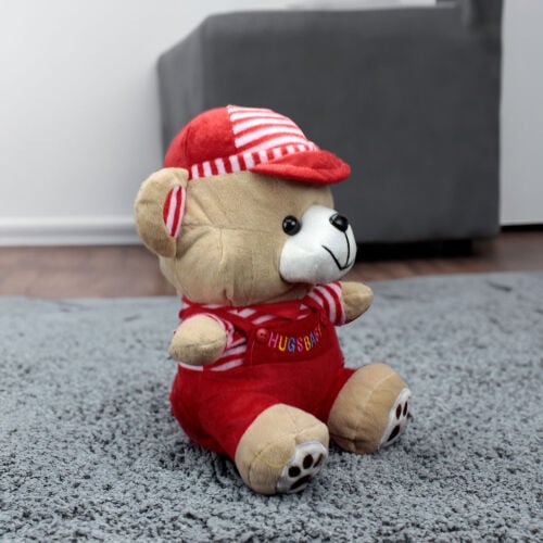 Hugs Baby Kırmızı Elbiseli Peluş Ayıcık 38CM - Platin Gift (1)