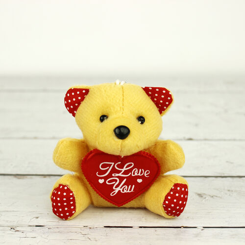 I Love You Büyük Boy Peluş Ayıcık Anahtarlık Kahverengi 12'li Paket - 2