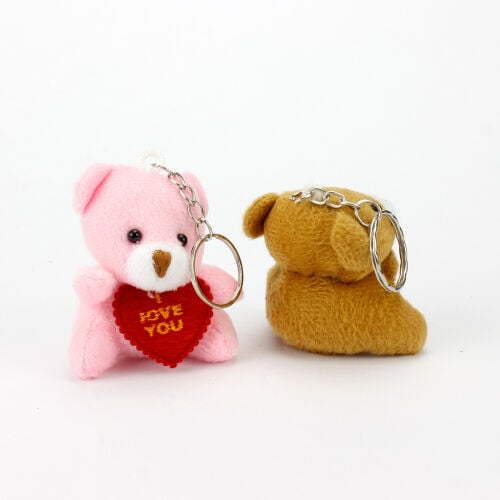 I Love You Peluş Ayıcık Anahtarlık Karışık Renk 12'li Paket - 2