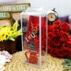 I Love You Tekli Gül Buketi Asetat Kutu - 2