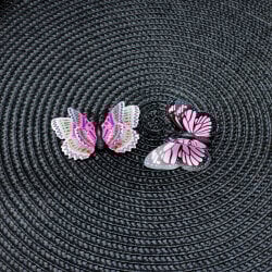 İki Katlı Pvc Kelebek Açık Pembe 100'lü Paket - 2